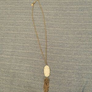 kendra scott white pendant necklace (rayne tassel)